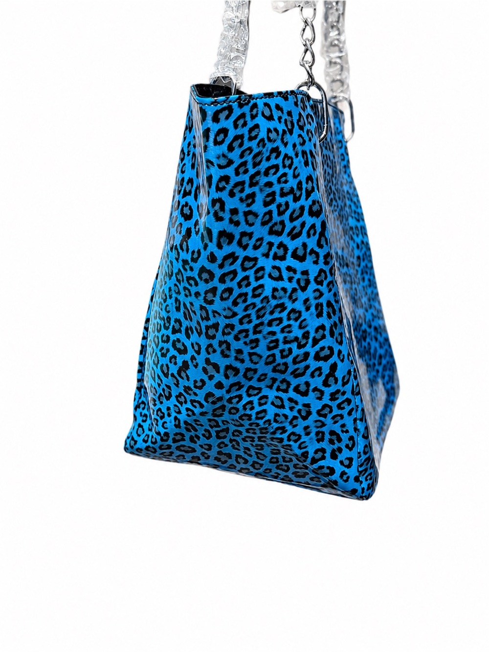VENUS Blue Leopard Print Tote Bag -NEW - Picture 4 of 7
